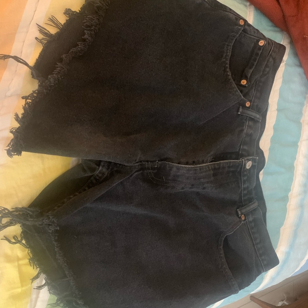 Levi's Black Denim Cutoff Shorts